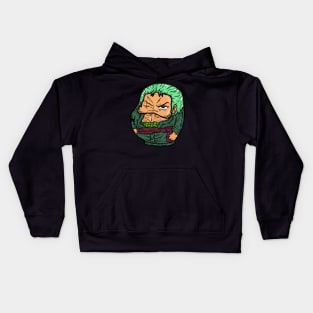 Zoro in daruma shape Kids Hoodie